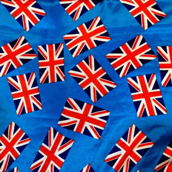 Polyester Satin UNION JACKS